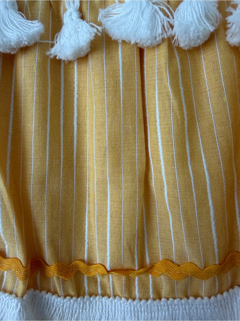 NWT English Factory/Anthropologie Pink/Yellow Tassel Mini Skirt- S- MSRP $75 - Picture 7 of 15